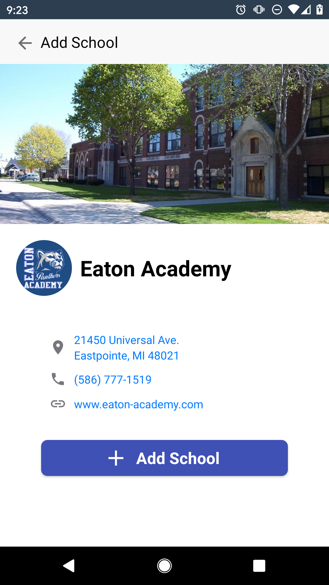 Eaton Academy's page on the School News App by Edlio